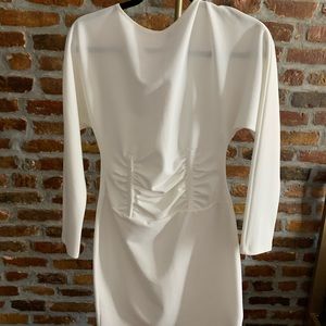 TOPSHOP White Long-sleeved Dress